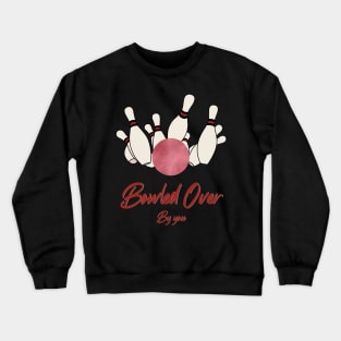 Bowling Ball Striking Bowling Pins Crewneck Sweatshirt